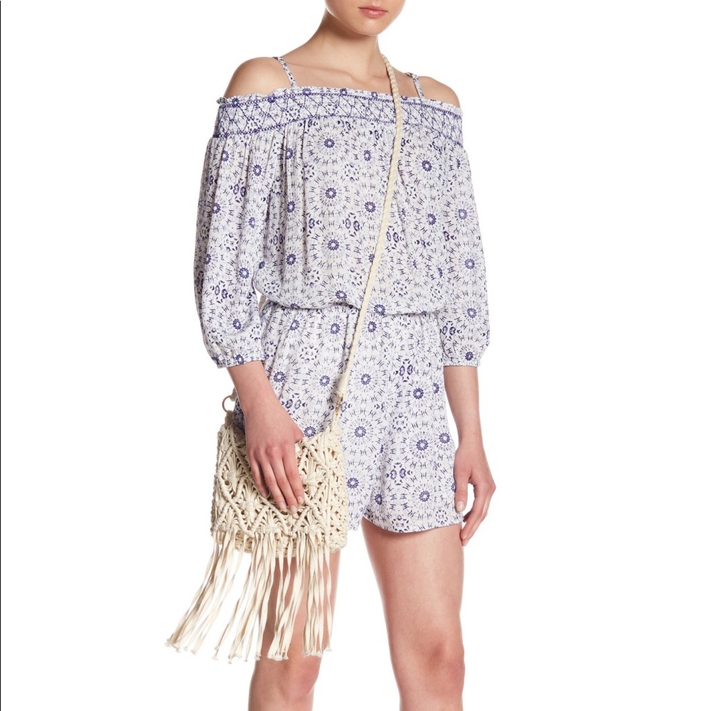 New! Skies are Blue Cold Shoulder Romper